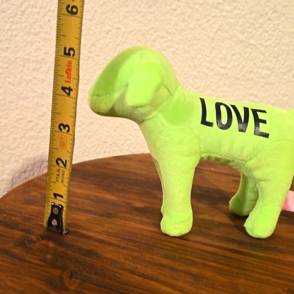 PINK Victoria's Secret LIME Green plush Dog Collector's  Excellent condition! - Picture 3 of 9